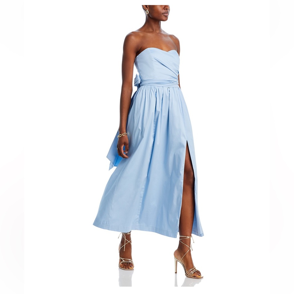 French Connection Florida Summer Blue Strapless Dress